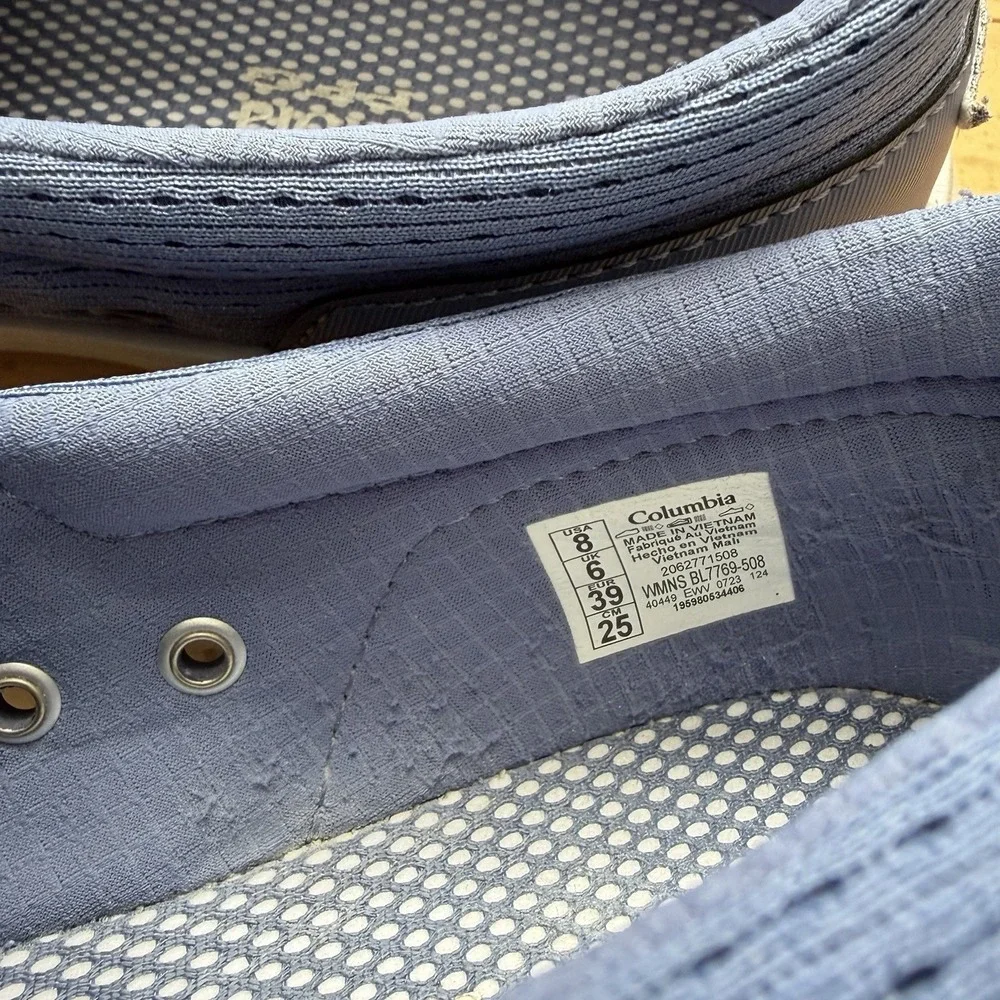 Columbia Boatside Breath PFG Women's‎ Boat Shoes Blue Women's Size 8